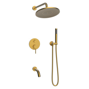 Душевой комплект AVS Slimmer 4в1 брашированное золото